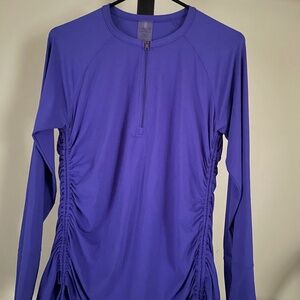 Carrie Underwood Calia Ruched Purple Long Sleeve Athletic Top